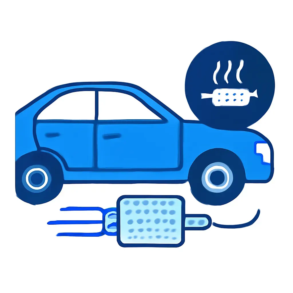 Automobil i DPF filter tokom regeneracije uz lampicu upozorenja